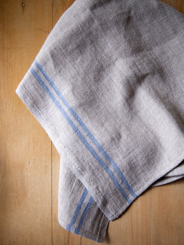 French Linen Country Tea Towel - Lave Bleu