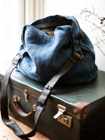 Slouchy Jute Bag- Indigo