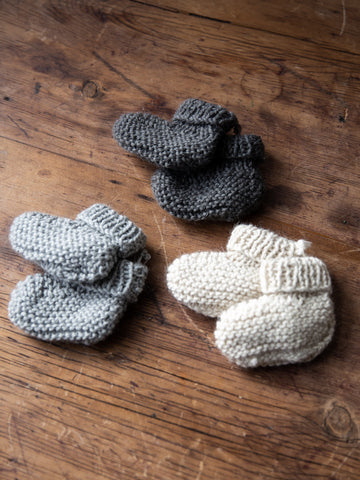 Chaussons pour bébé Aplaca tricotés à la main