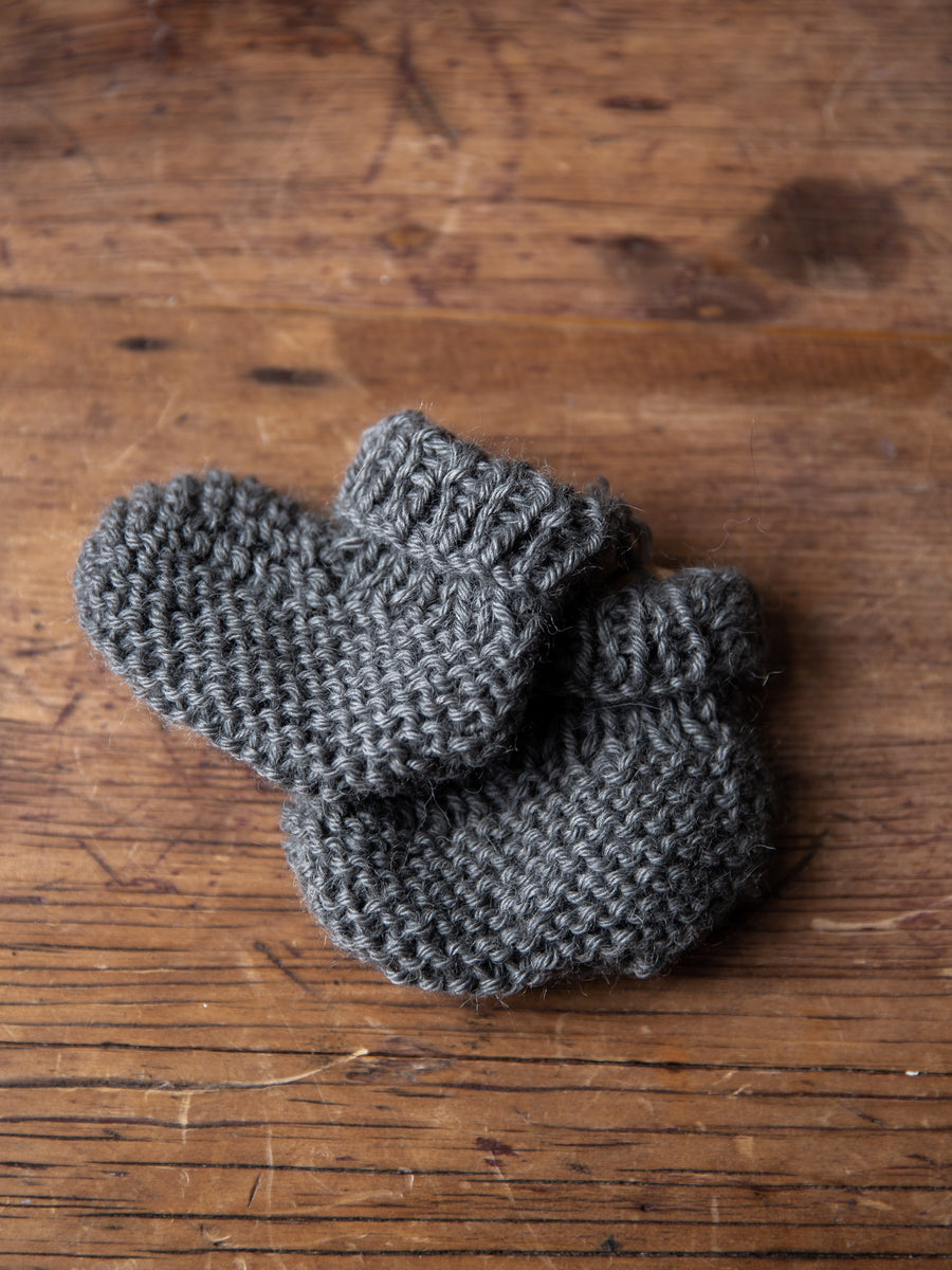 Hand Knitted Aplaca Baby Booties