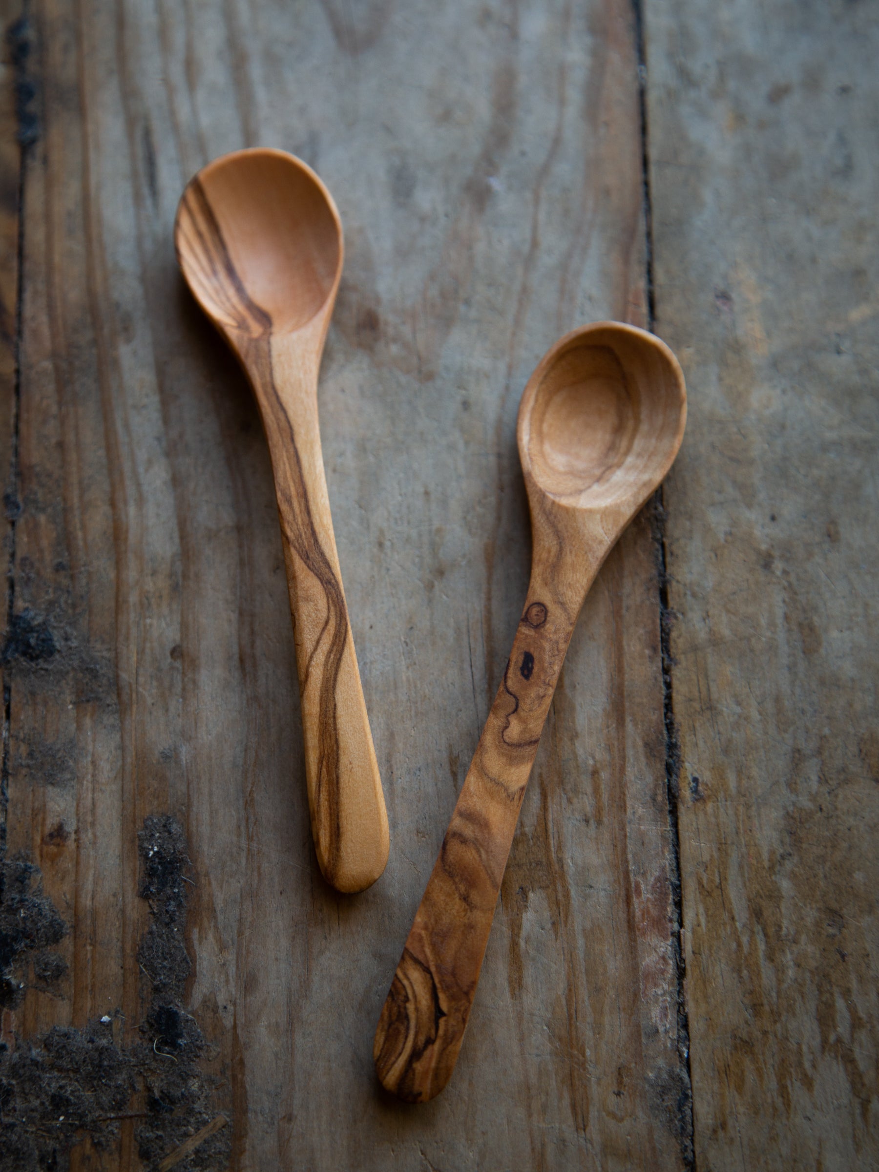 7pcs Petites Cuillères en Bois, 14,5cm Lisses Cuillères en Bois pour