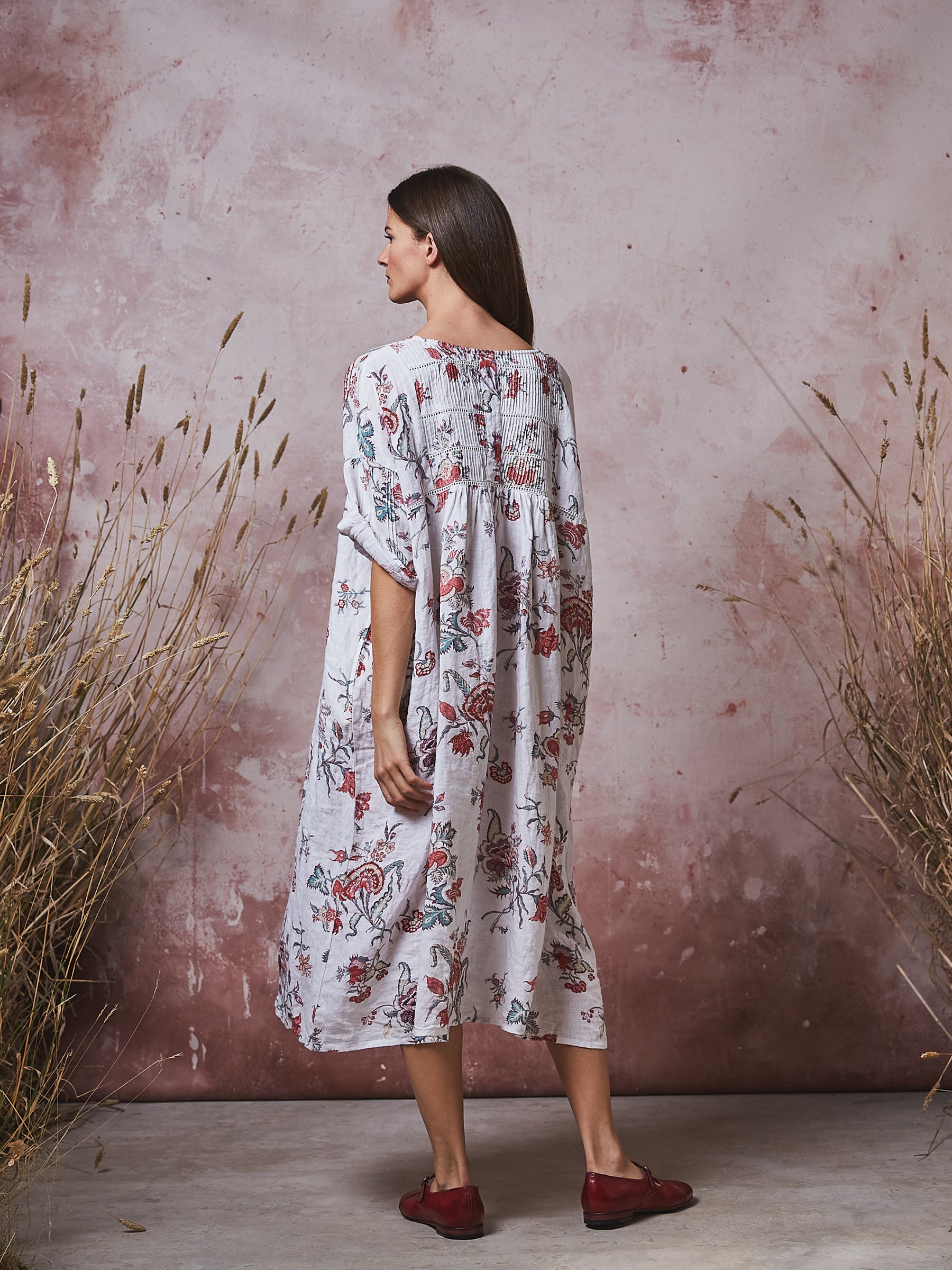 Erica tanov summer linen smock dress deals