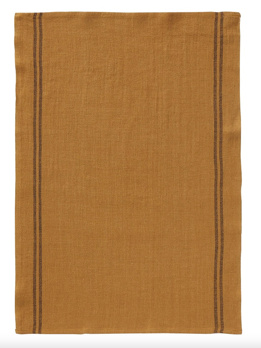 French Linen Country Tea Towel - Bois