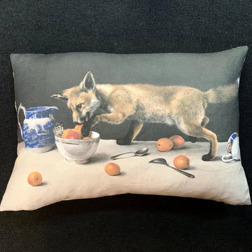 Anita Mertzlin ~ Fox Cub Linen Cushion